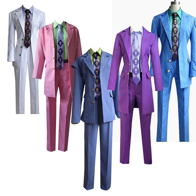 

Jojo's Bizarre Adventure Kira Yoshikage Cosplay Halloween Christmas Costume Uniform Customize Any Size