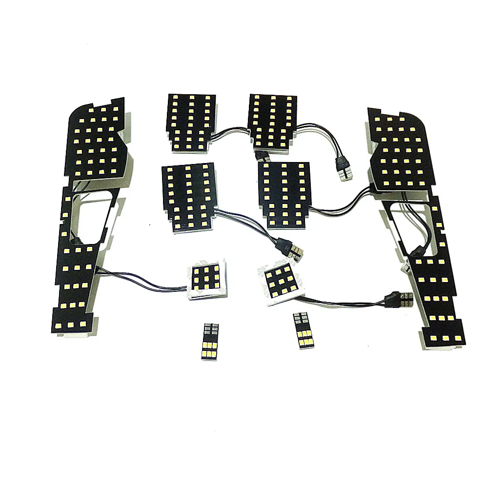 

July King 6000K LED Car Interior Reading Lights Case for Toyota Alphard Vellfire 30# Series 2015+, 2835SMD, 10 pcs/set