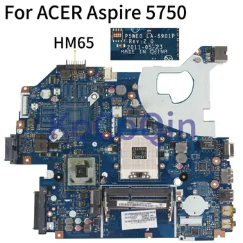 KoCoQin Laptop motherboard For ACER Aspire 5750 5750G motherboard P5WE0 LA-6901P MBRFF02005 HM65