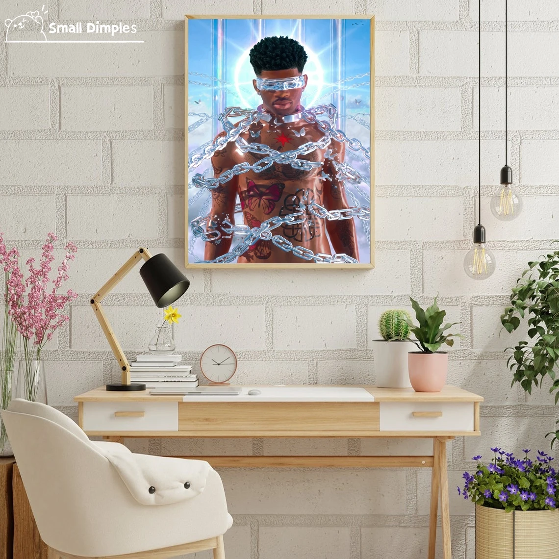 Lil Nas X Industry ألبوم موسيقى الطفل المشارك قماش الفن طباعة ديكور المنزل طلاء جدران (بدون إطار) #3