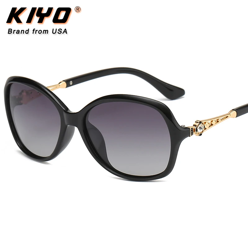 KIYO Brand 2020 New Women Oval Polarized Sunglasses PC Classic Sun Glasses High Quality UV400 Driving Eyewear 9535