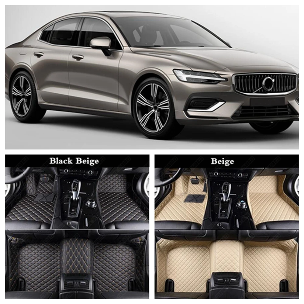 

Leather Car Floor Mats for Volvo XC40 XC60 XC70 XC90 C30 V40 V60 V90 S40 S60 S80 S90 Dust-proof All Weather Auto Carpet Cover