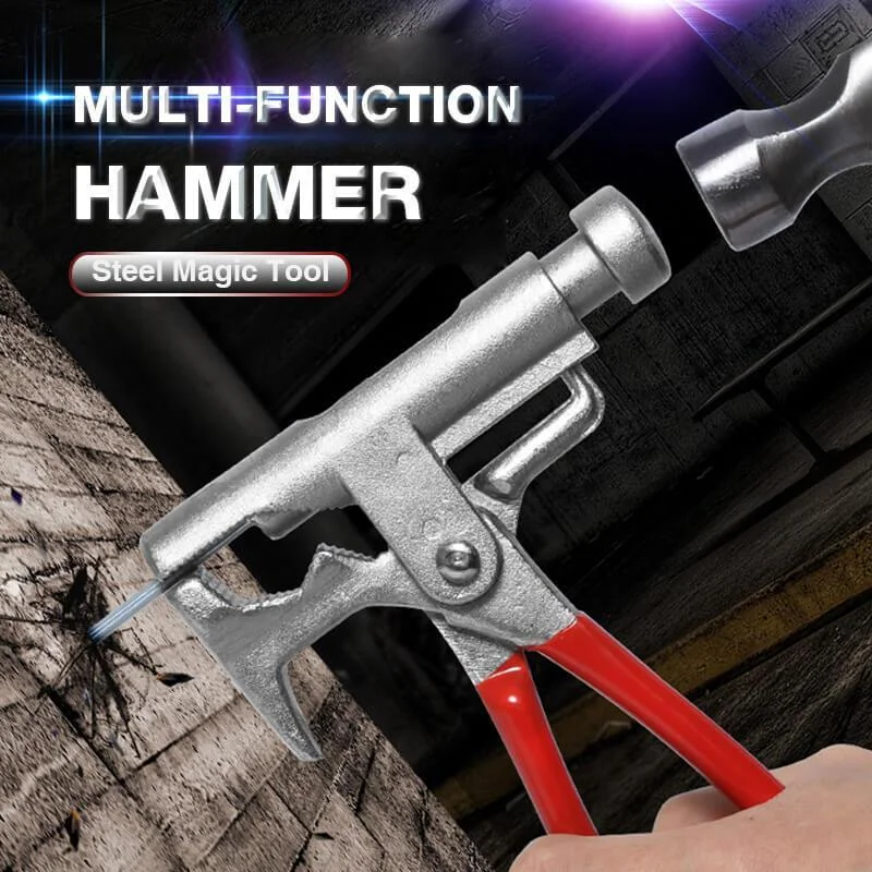 Multi-Function Hammer Steel Magic Tool Screwdriver Electrical Nail Gun Pipe Pliers Wrench Clamps Pincers Dropshipping