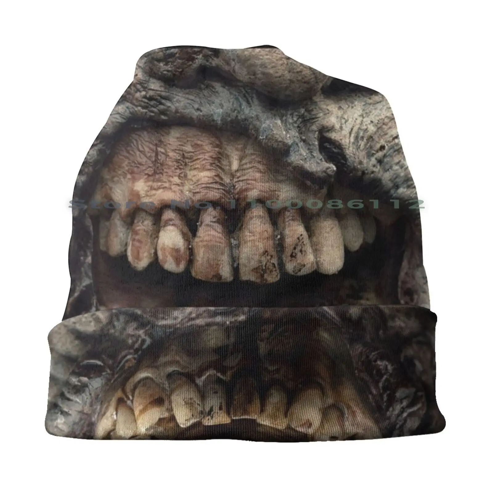 Zombie-Halloween Horror Beanies Knit Hat Horror Halloween Twd Survival Teeth Monsters Zombies Movie Scary Retro George Romero