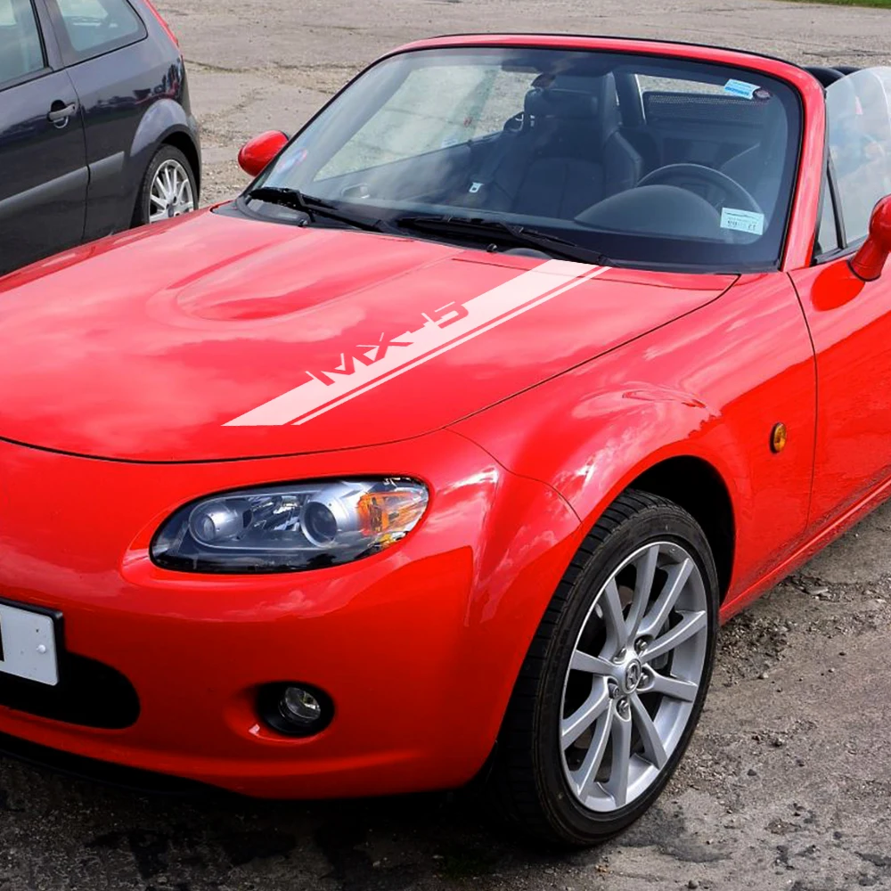 غطاء محرك السيارة هود ملصق لمازدا MX-5 MX5 نا nb nc nd اكسسوارات سباق الرياضة المشارب التصميم بونيه الفينيل فيلم الشارات