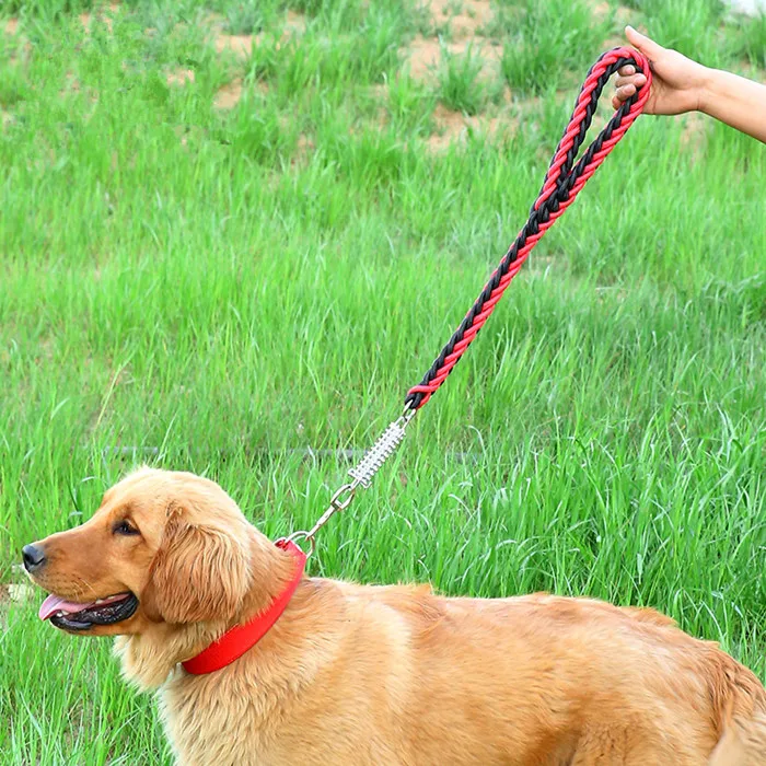 Correa de plomo para perros grandes, correa corta de entrenamiento al aire libre, a prueba de explosiones, para caminar y trotar