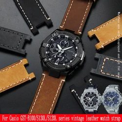 Adapt Casio GST-B100/W300/400G/S120/W130L G-SHOCK leather watch with accessory concave interface male