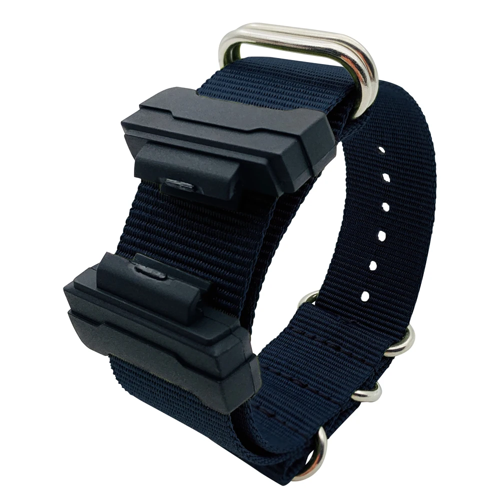 Watch accessories connector nylon strap for G-SHOCK GA100 GA400DW5600M5610DW6900 BABY-G BA110 120 resin strap watch band