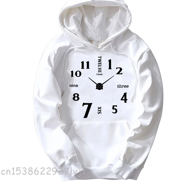 Girls Woman Hoodie Hannibal Lector Wall Clock Three Six Nine Twelve Couple Clothes Autumn Winter Fleece