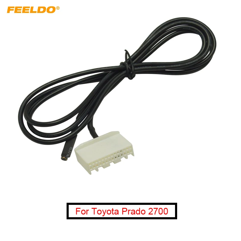 

FEELDO 1PC 1.5M Car Audio Video CD DVD Changer Micphone MIC Adapter Wire 28Pin Port for Toyota Prado 2700 #FD5669