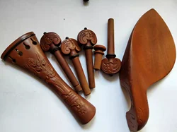 Jujube Violin Parts Violin Pegs Violin Tail Piece and Chin Rest All In 4/4