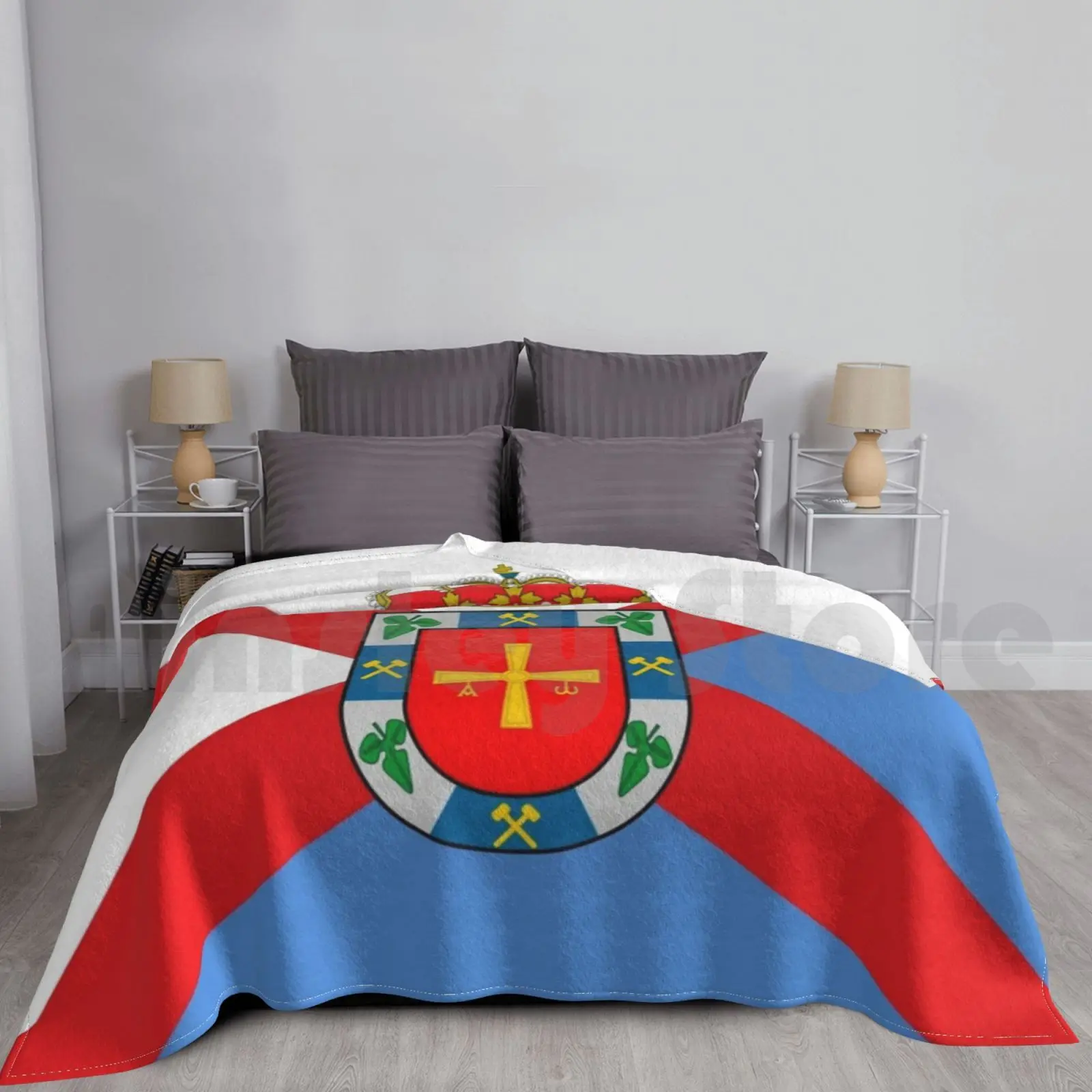 Flag Of El Bierzo ( Castilla Y León ) Blanket Fashion Custom Flag O Bierzo Ponferrada Bembibre Villafranca