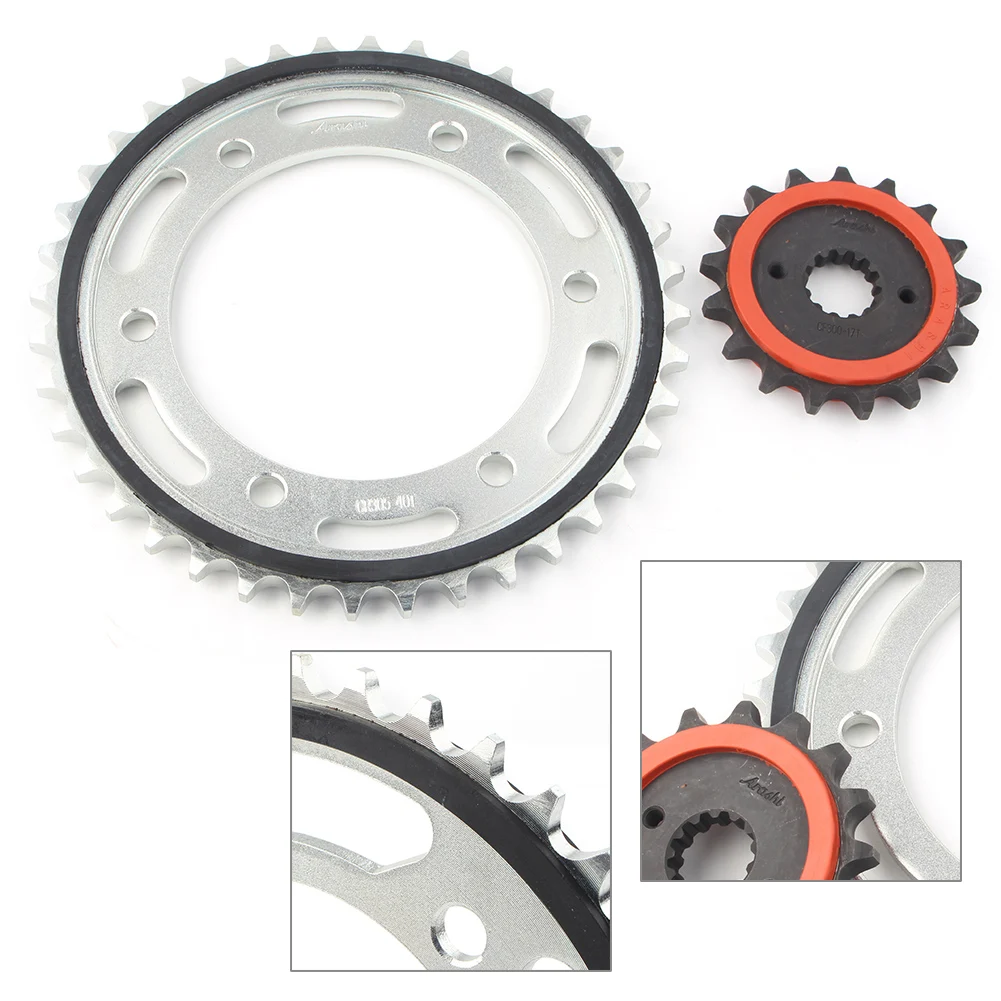 2X Motorcycle Engine Chain Drive Sprocket Front 14T & Rear 43T For Suzuki GSXR1300 1999 2000 2001 2002 2003 2004 2005 2006 2007