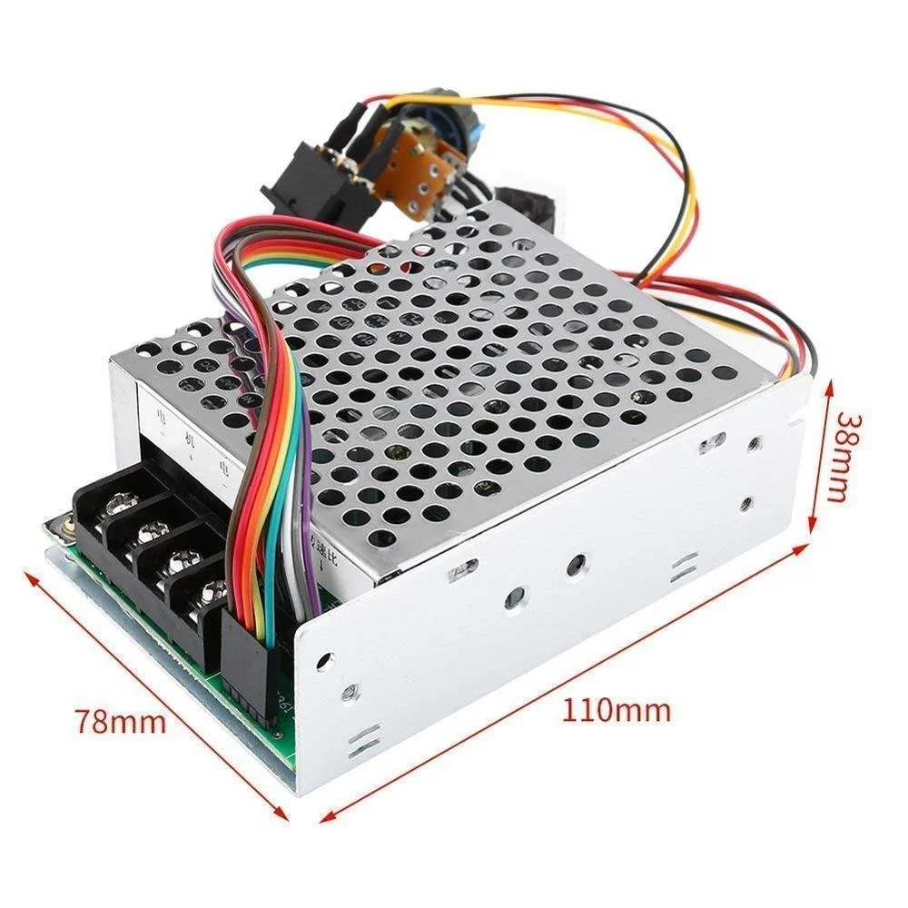 PWM DC10-55V 12V 24V 36V 48V 60A PWM regulator obrotów silnika DC przełącznik odwracalny zestaw szczotkowy silnik prądu stałego narzędzia akcesoria materiały