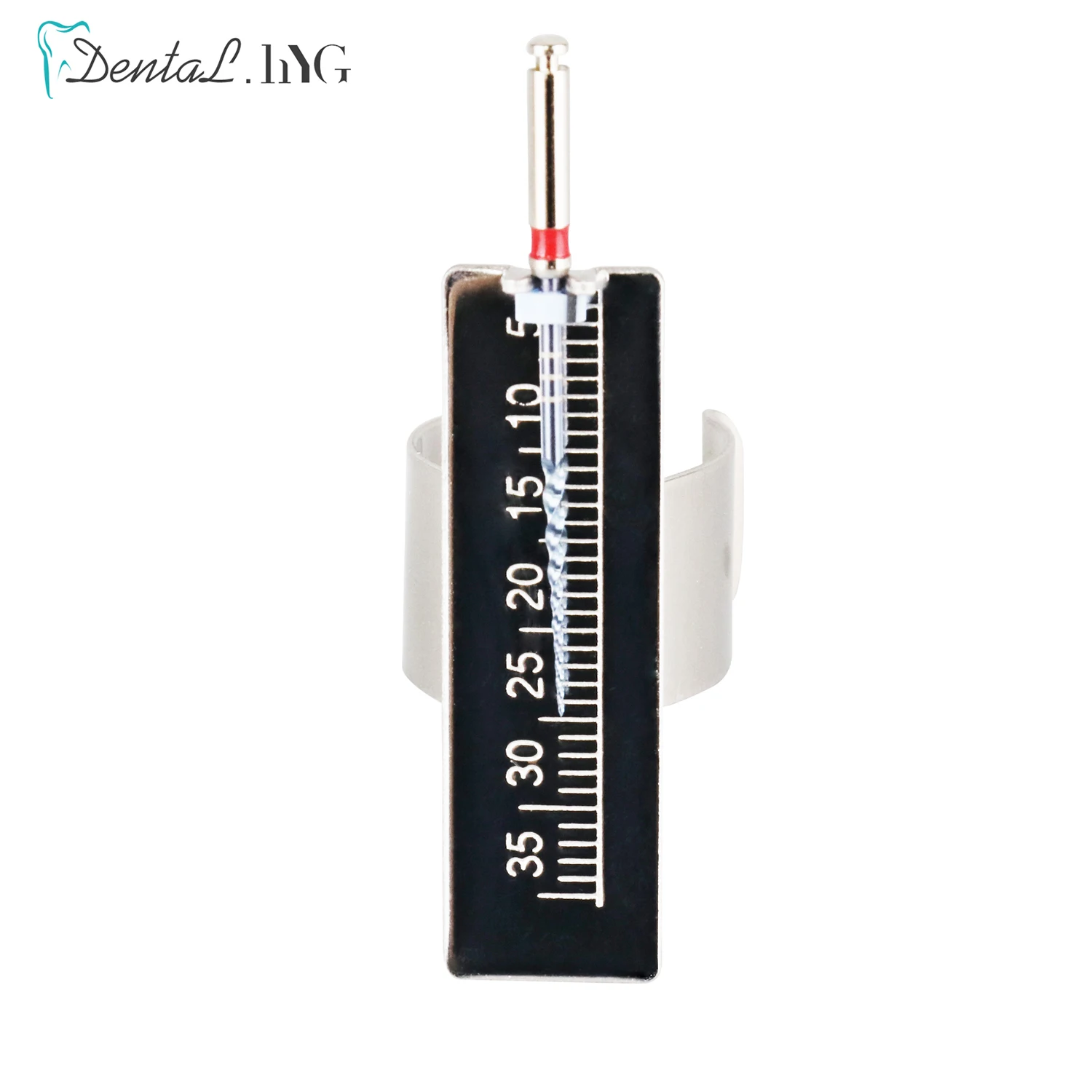 1PC Dental Finger Ring Ruler Scale Stainless Steel Dentist Root Canal File Measuring Measurement Tool for Endodontic Files Gauge