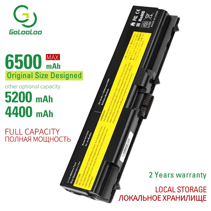 6Cells T410 T520 New Battery for Lenovo ThinkPad Edge T420 L410 L420 T510 E40 E50 L512 W510 W520 L412 L421 L510 L520 SL410 SL510