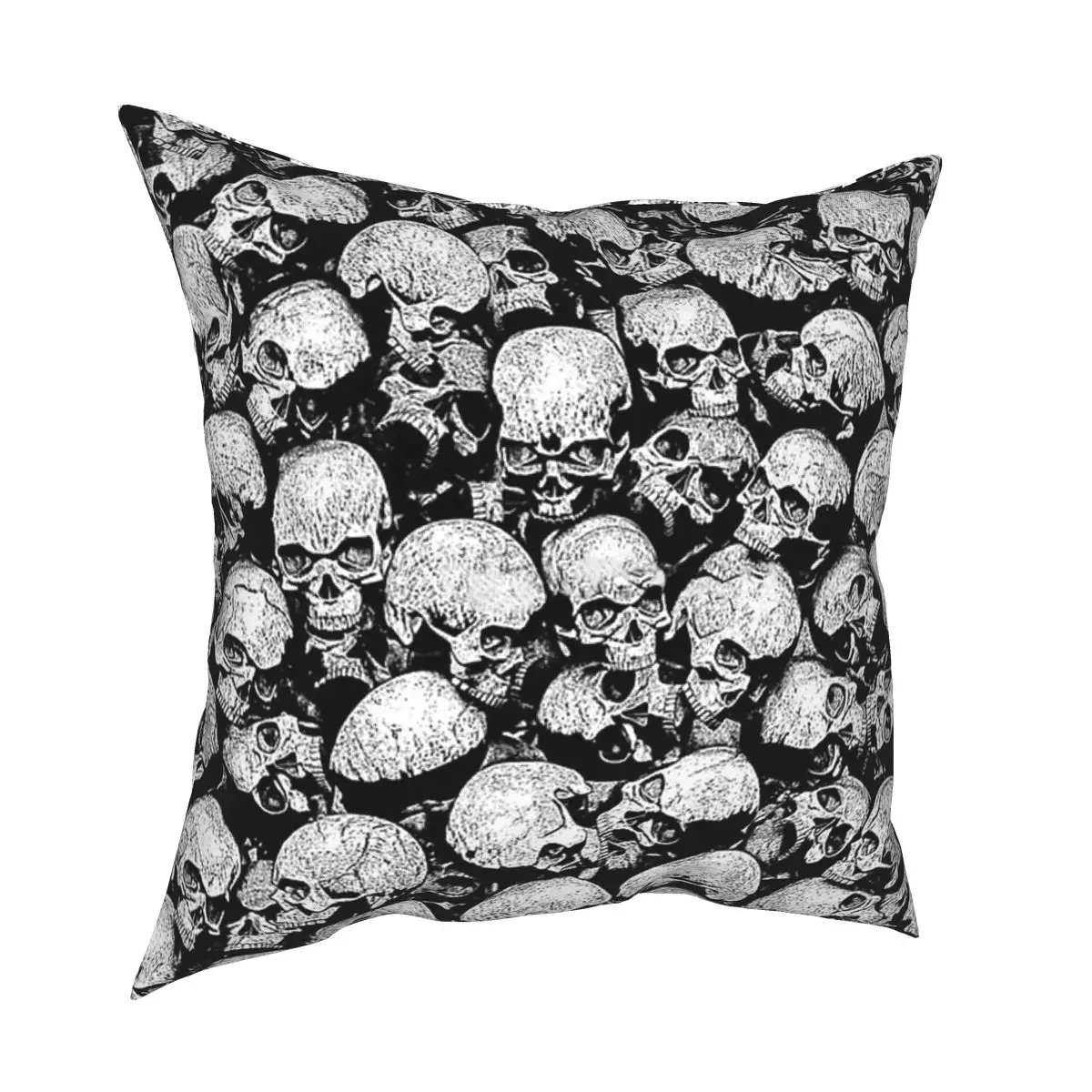 Totally Gothic Pillowcover Home Decorative Skeleton Skull Cushions Throw Pillow for Car Polyester Double-sided Printing Creative