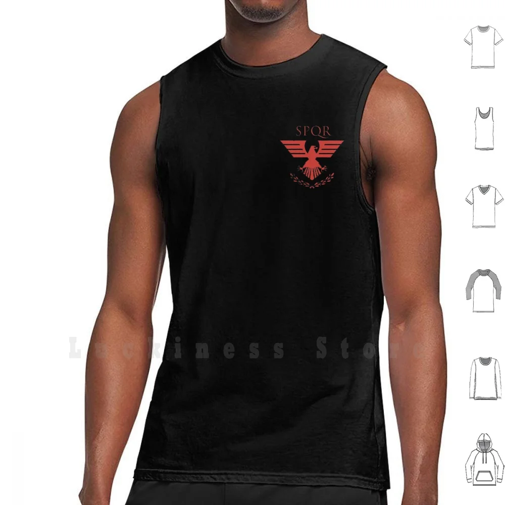 Roman Logo tank tops vest sleeveless S P Q R Logo Roman Empire Smite Army Soldier Bellona Cupid Ceaser