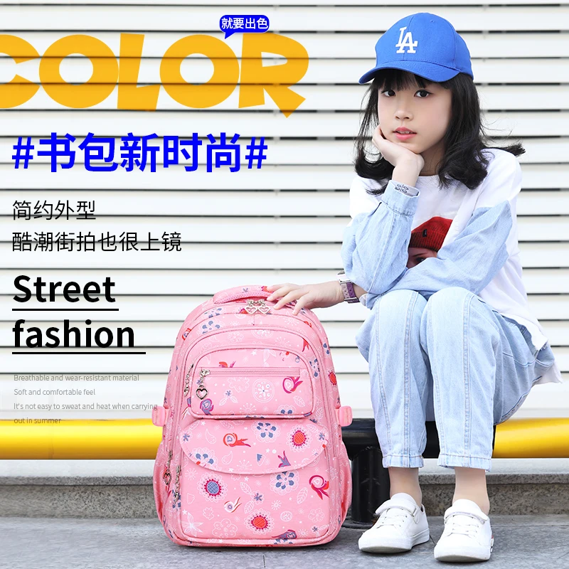 New Large School Bags Cute School Backpack Printed Waterproof Backpack Primary Schoolbag for Teenager Girls Kids Mochila