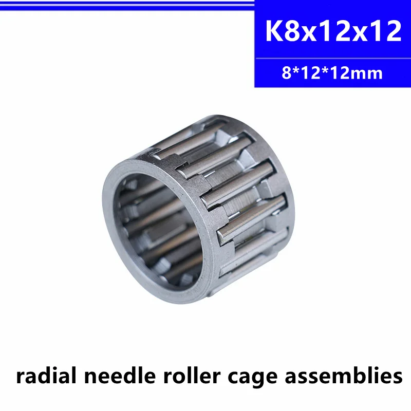 50pcs K8X12X12 8*12*12mm Radial Needle Roller Cage Assemblies K081212 8x12x12mm needle retainer component bearing