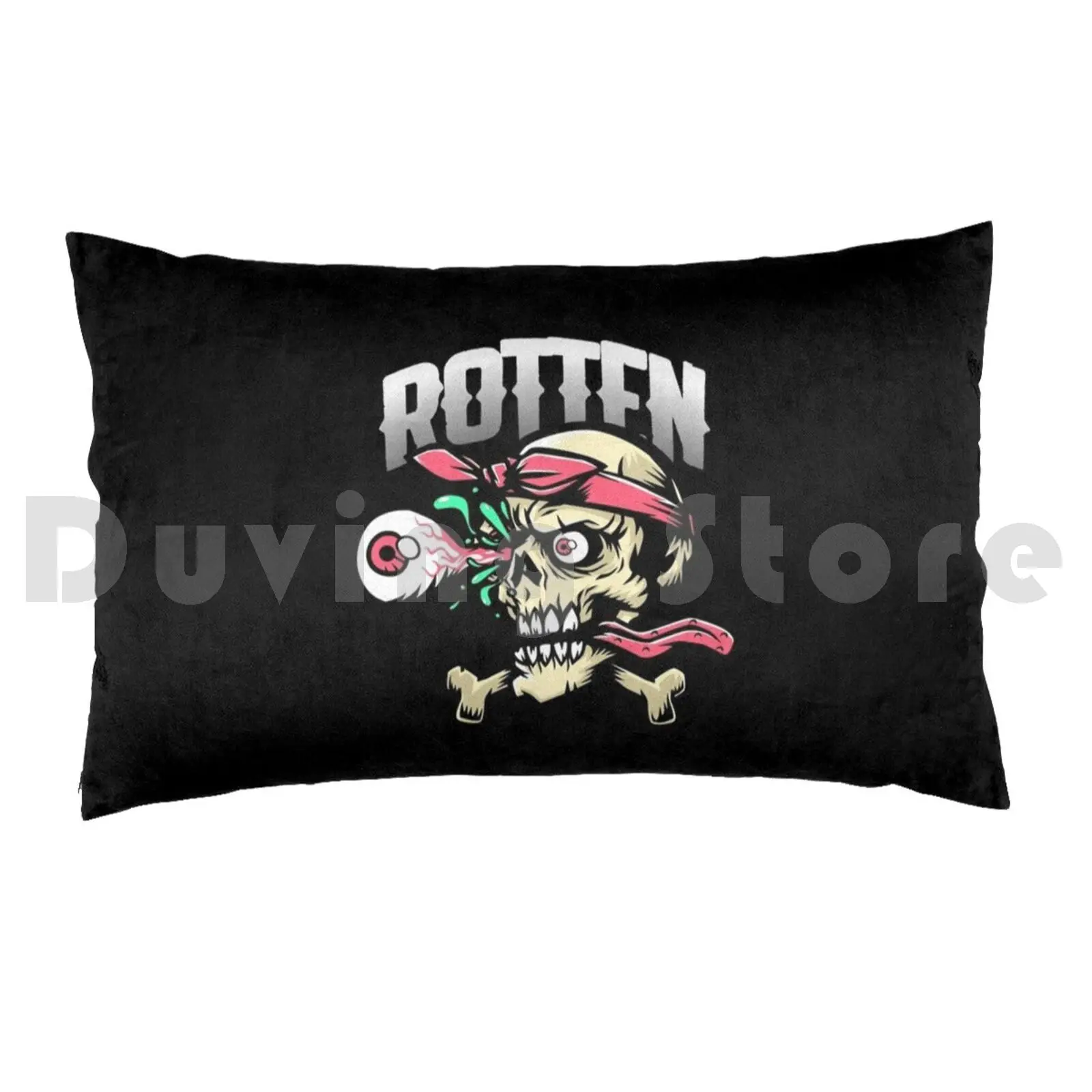 Rotten Pillow Case Printed 50x75 Grateful Skeletor Creepy Death Stranding Spooky Halloween Death Dead Skull