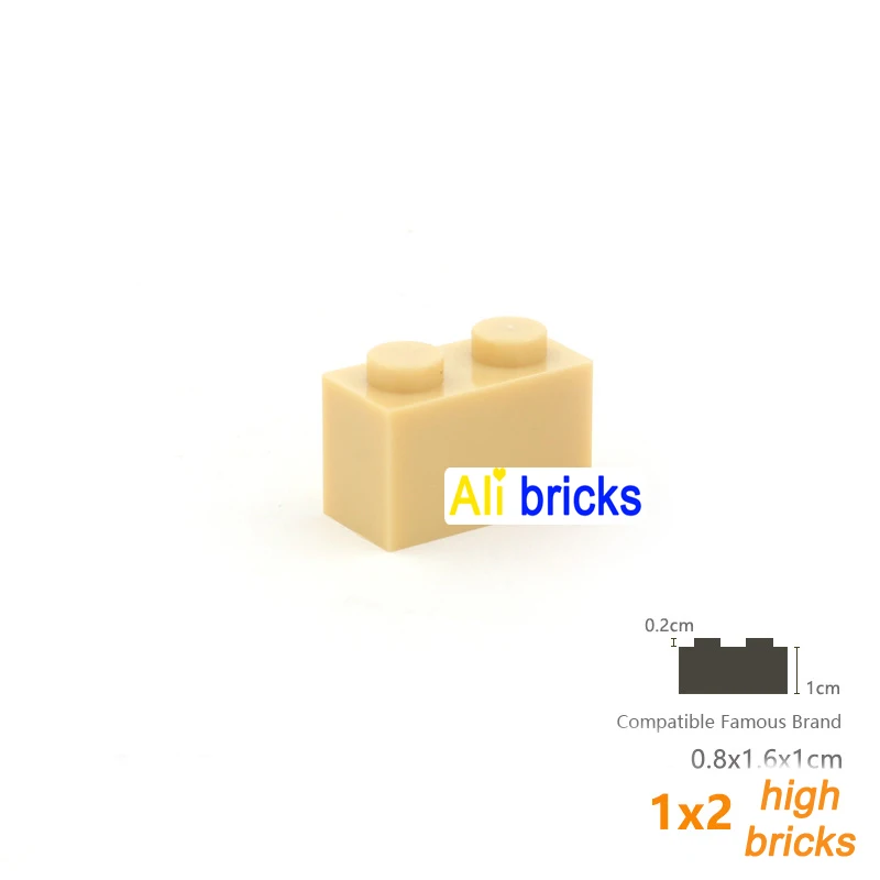 500pcs 1x2 Dots DIY Building Blocks Thick Figures Bricks Educational Creative Plastic Toys for Childrens Compatible With 3004