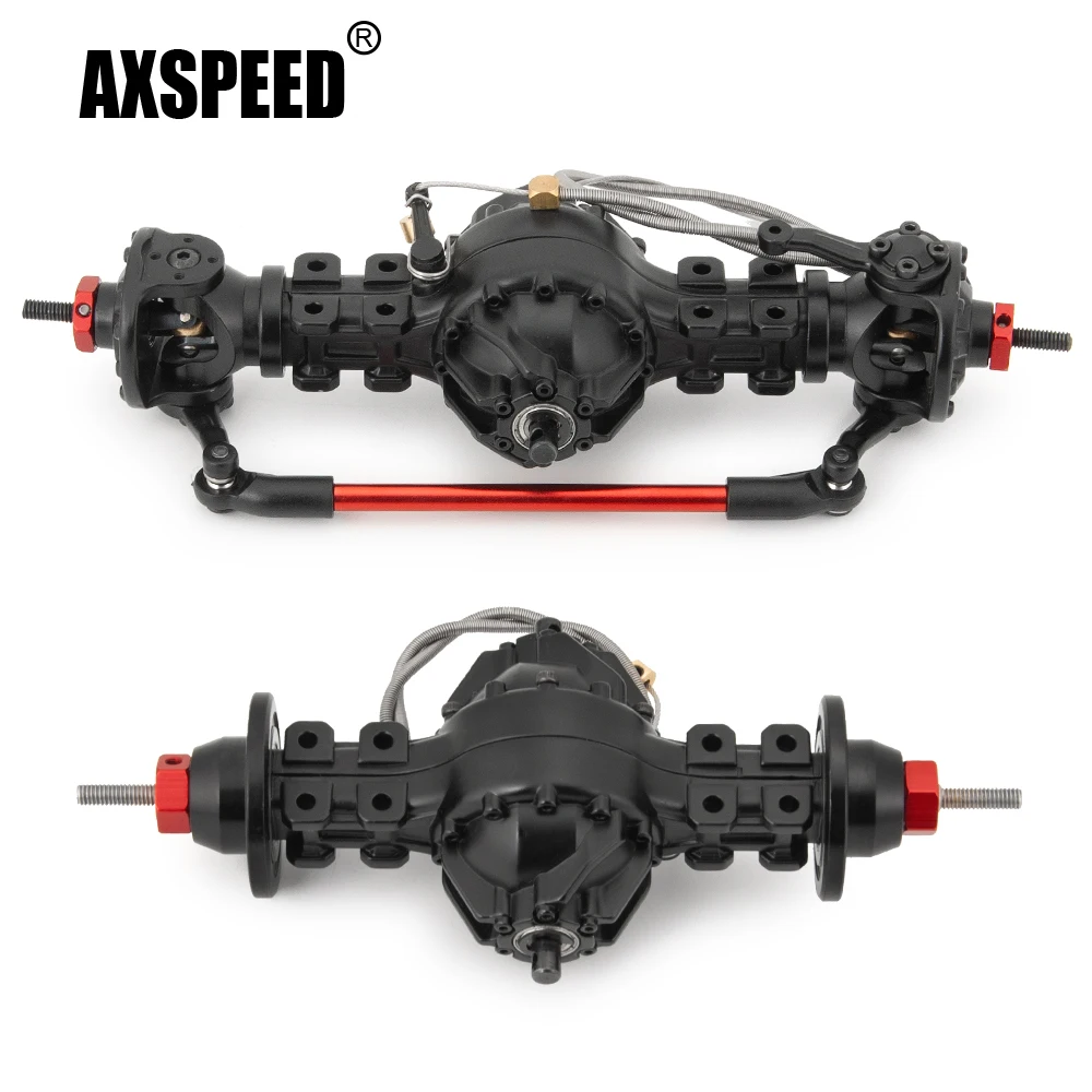 

AXSPEED CNC Metal Alloy Front/Rear Medium Differential Axle Built-In Gear for Tamiya 1/14 RC Trailer Tractor Truck Upgrade Parts