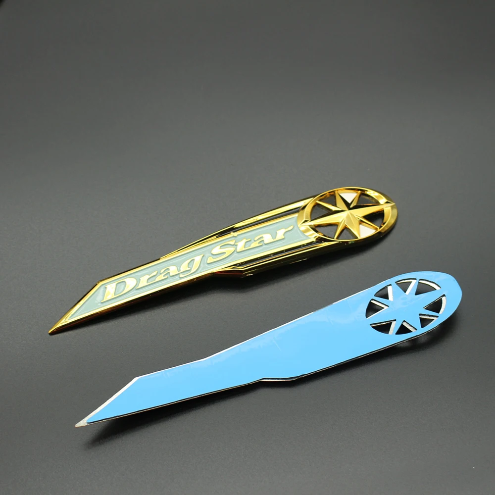 Motorcycle Dragstar Fuel Oil Tank Badge Emblem Drag Star Decals Stickers Decoration Trim for Yamaha XVS125 XVS250 XVS650 XVS1100