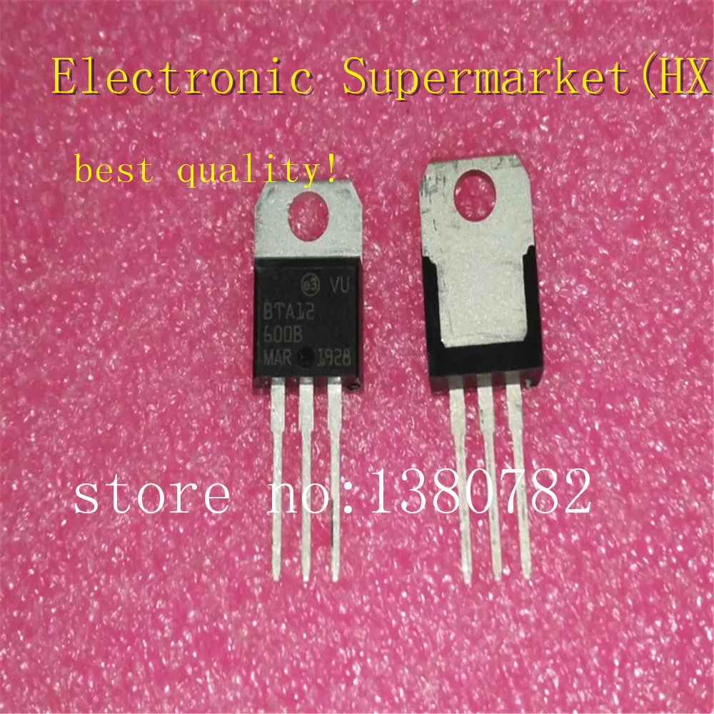 

Free shipping 100pcs/lots BTA12-600 BTA12-600B TRIAC ALTERNISTOR 600V TO-220 IC Best quality