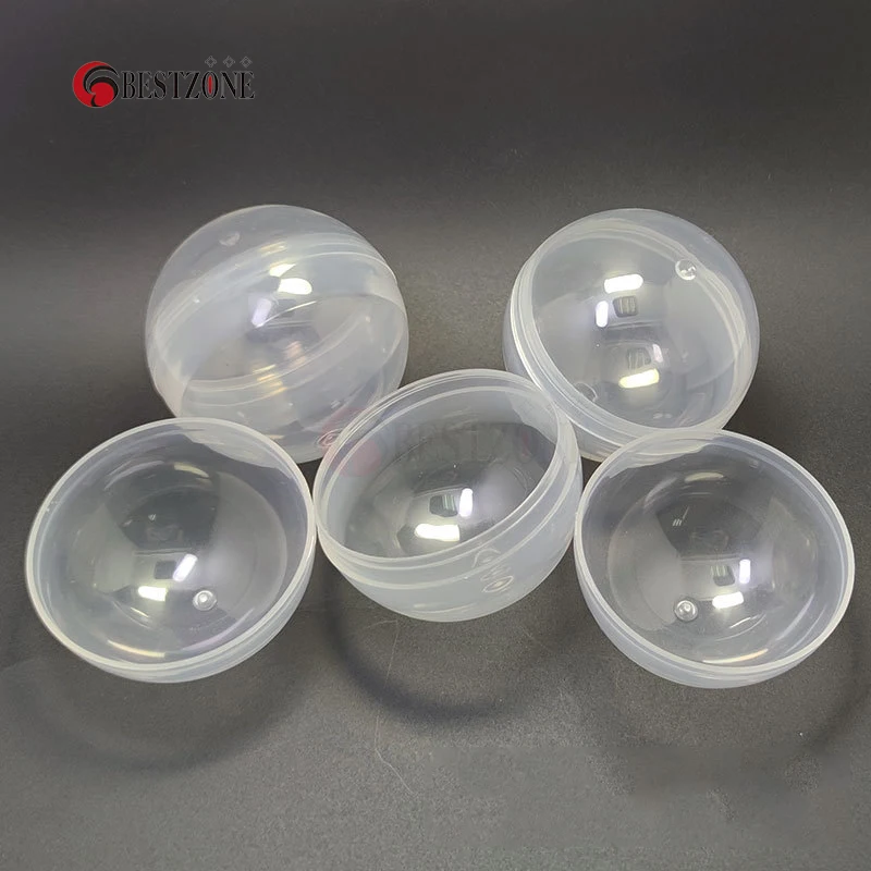 20Pcs/Lot 75MM Diameter Transparent Plastic PP Capsules Toy Balls Round Empty Shell Container For Vending Machine Nice