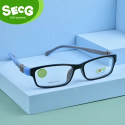 SECG-gafas cuadradas ópticas desmontables para niños, montura para niños, miopía, hipermetropía, gafas graduadas, sin tornillo