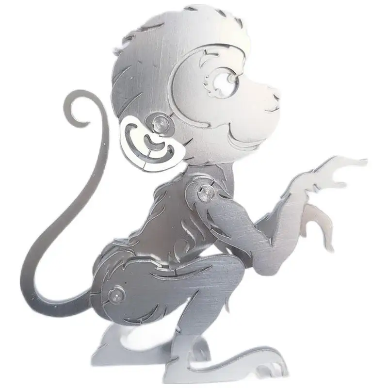 Steel MOKR 3D Metal Puzzle Monkey DIY Jigsaw Model Gift And Toys Puzzles For Kids Adults Learning Education