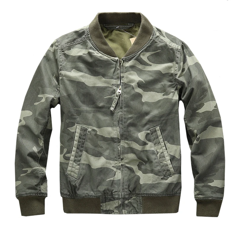 Camouflage Jackets Men Baseball Jacket Casual 2020 Fashion Spring Autumn Camo Tactical Coat Male Green Khaki HX278