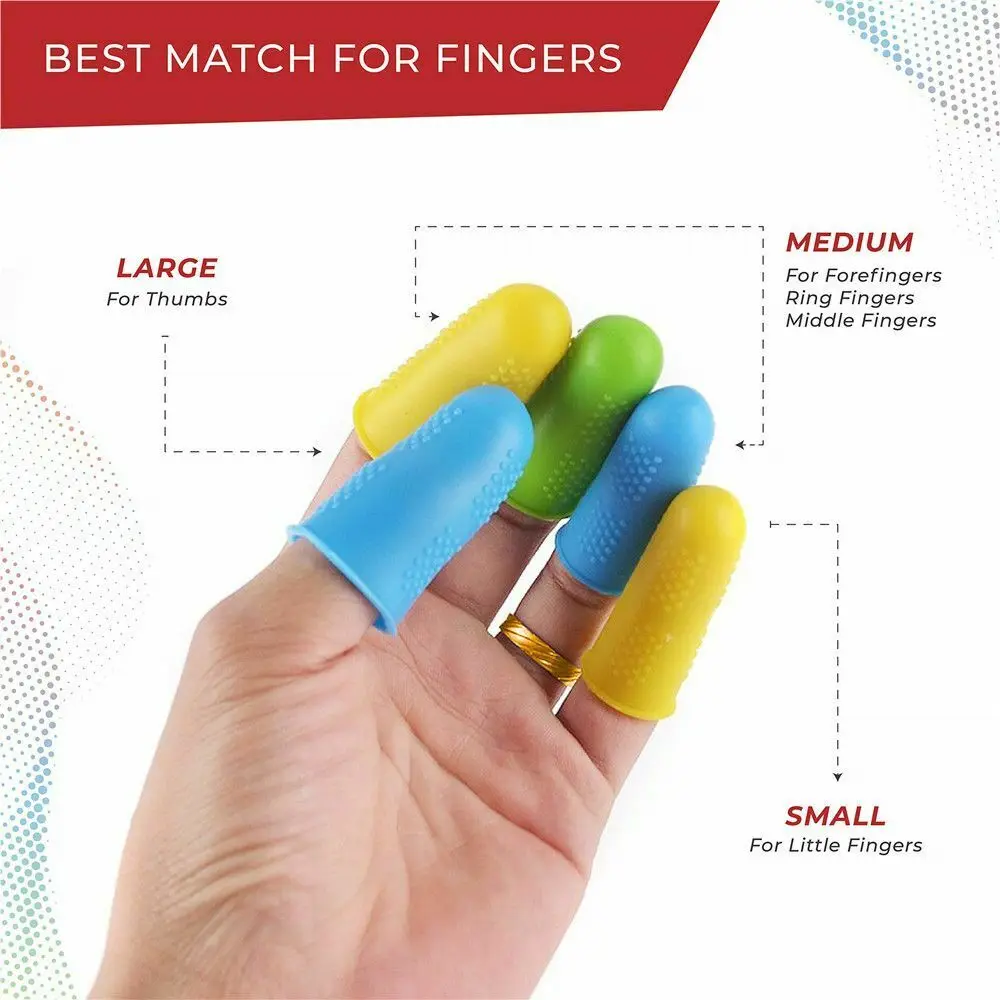 5PCS Silicone Finger Protector Ring Handworking Needle Thimble Needles Craft DIY Sewing Tools Accessories Finger Sleeve