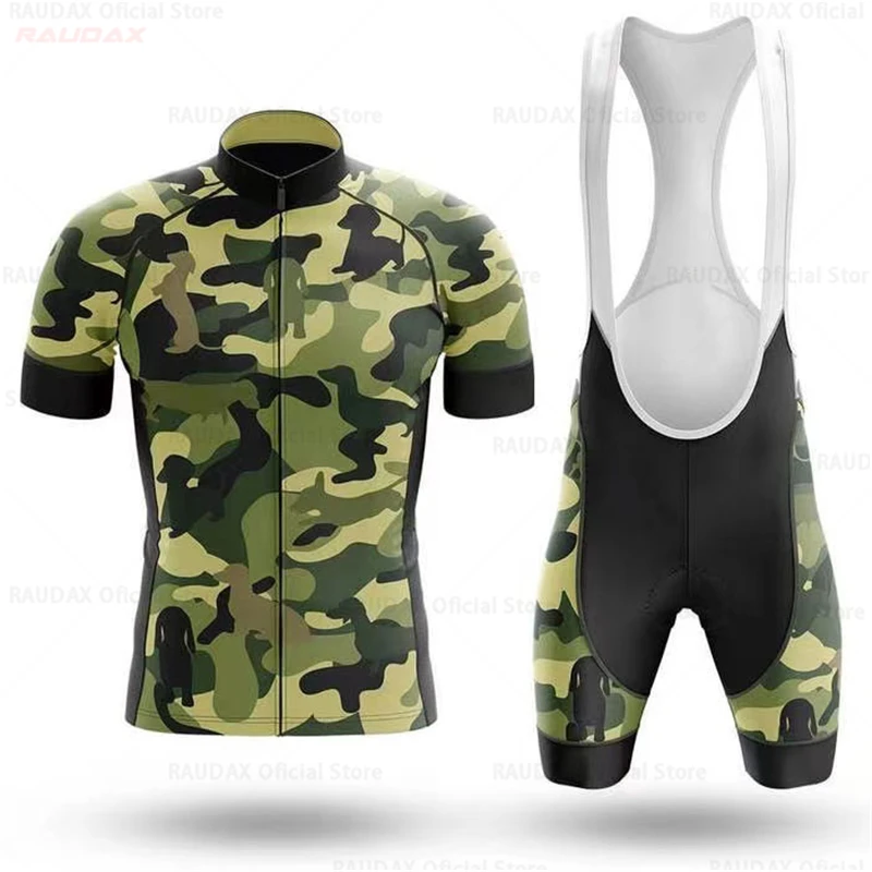 Camouflage Bike Uniform 2021 Pro Team Short Sleeve Maillot Ciclismo Man\'s Cycling Clothing Summer MTB Bike Riding Cycling Jersey