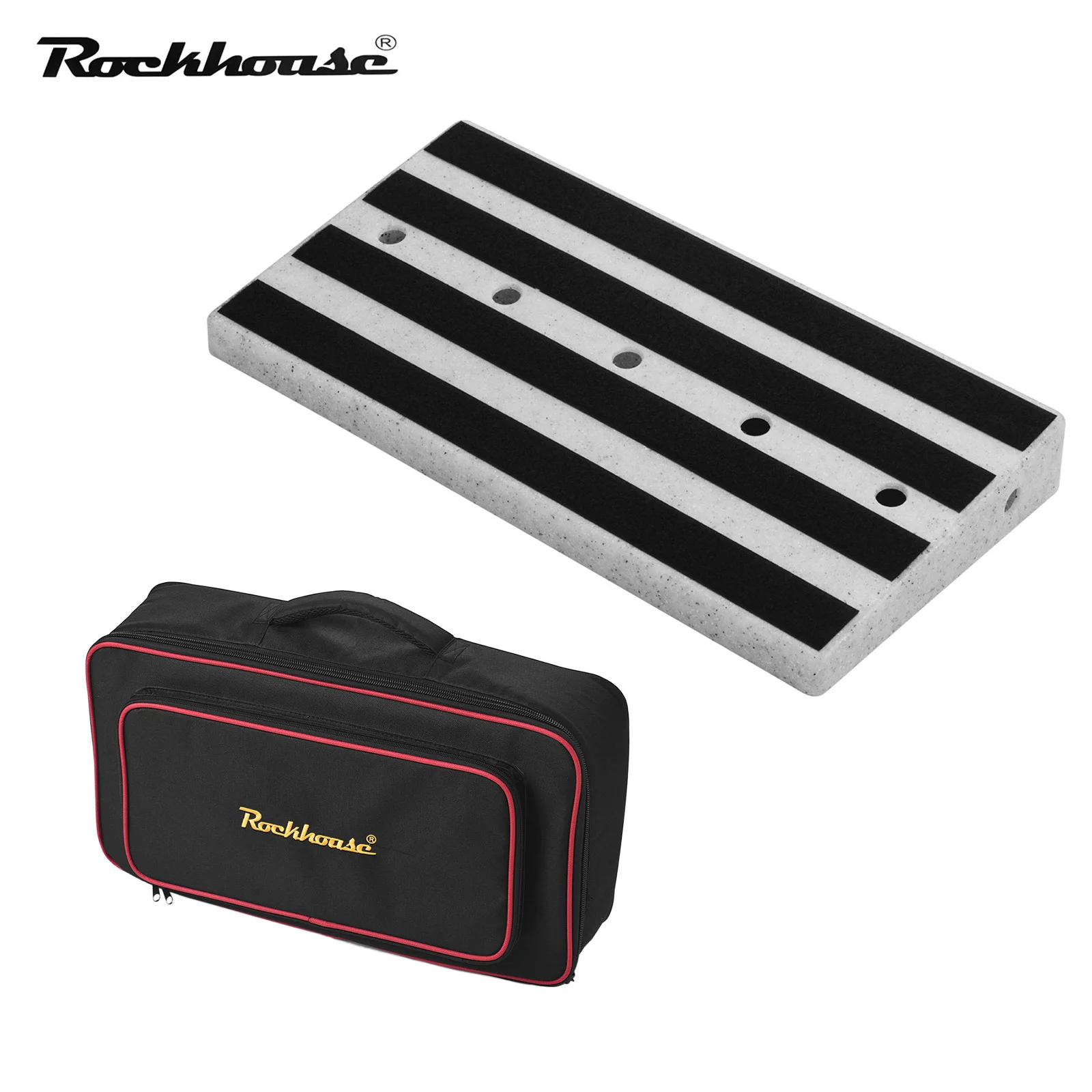 Rockhouse RPB-2 Large Portable Guitar Effect Pedal Board Lightweight Engineering Plastic Guitar Pedal Board PedalBoard & Bag