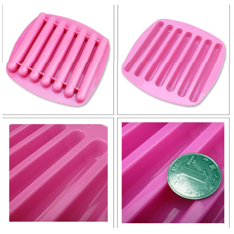 7 Finger Biscuit Silicone Mold For Chocolate Candy Fingers Biscuit Cake Form Pastry Stick Cookies Cake Decoration Tools