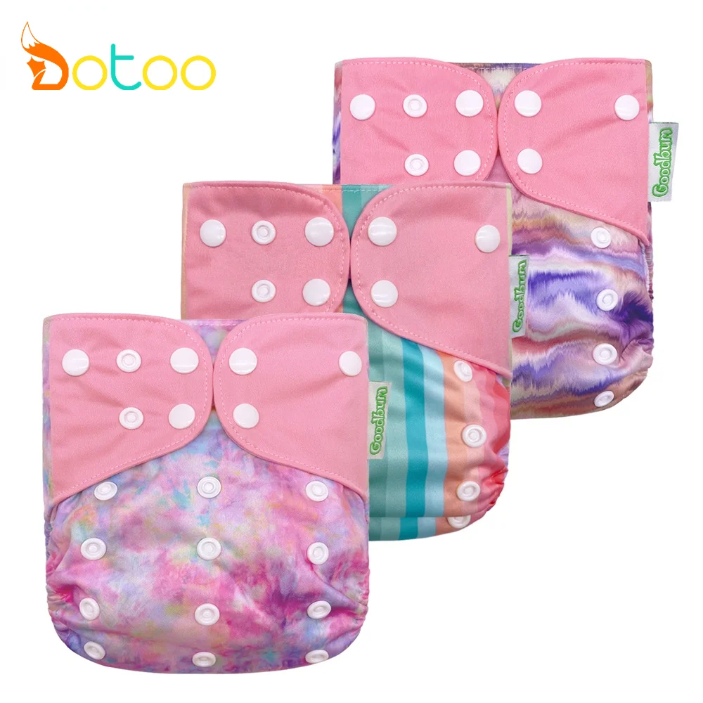 

Dotoo 3pcs/set Pink Washable Adjustable Breathable Mesh Pocket Diaper Double Gusset Summer Mesh Swim Cloth Nappy For 3-15KG Baby