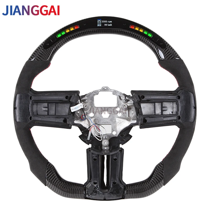 

Fit For Mustang Steering Wheel Alcantara LED Shift Car Steering Wheel 2012-2014 Model