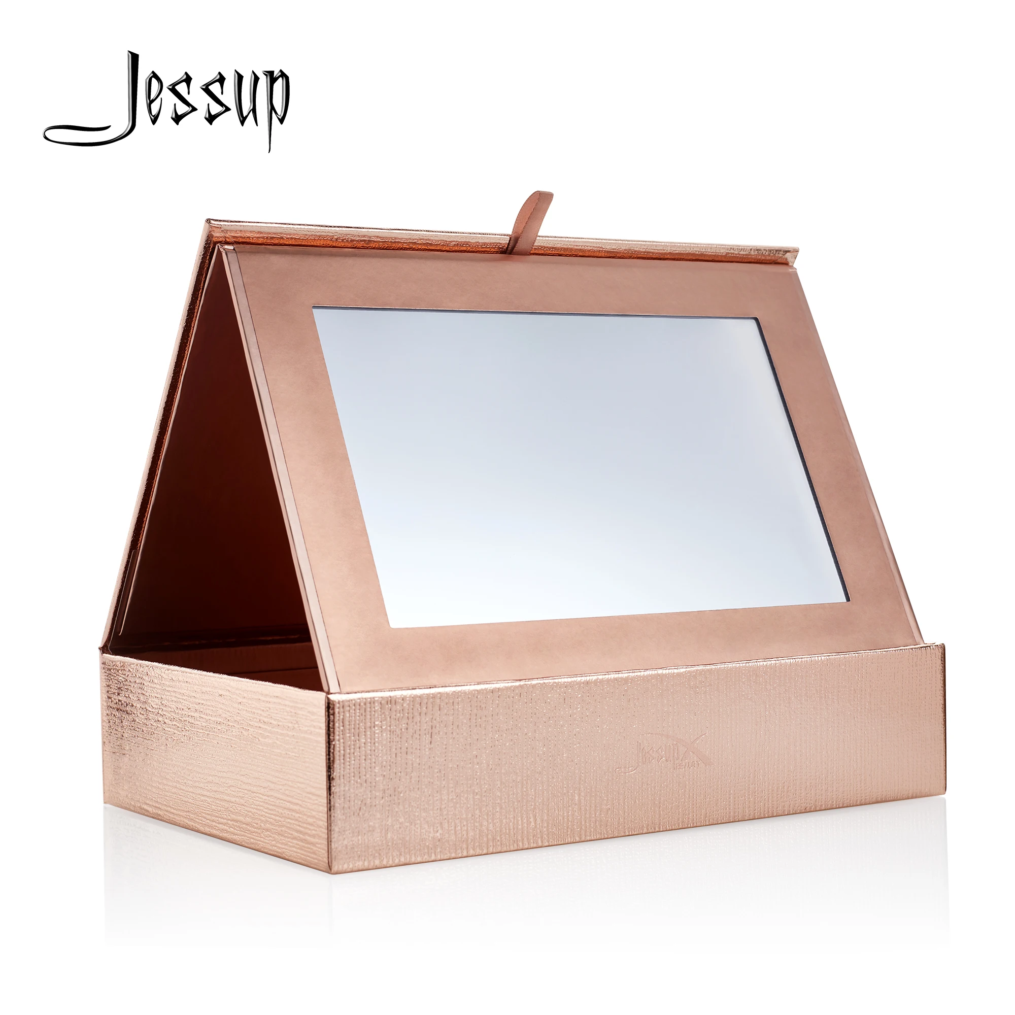 Jessup กล่องเครื่องสำอางค์ Rose Golden เก็บชุดกล่องสำหรับผู้หญิงอุปกรณ์แต่งหน้าเครื่องมือลามิเนตกระดาษเก็บ