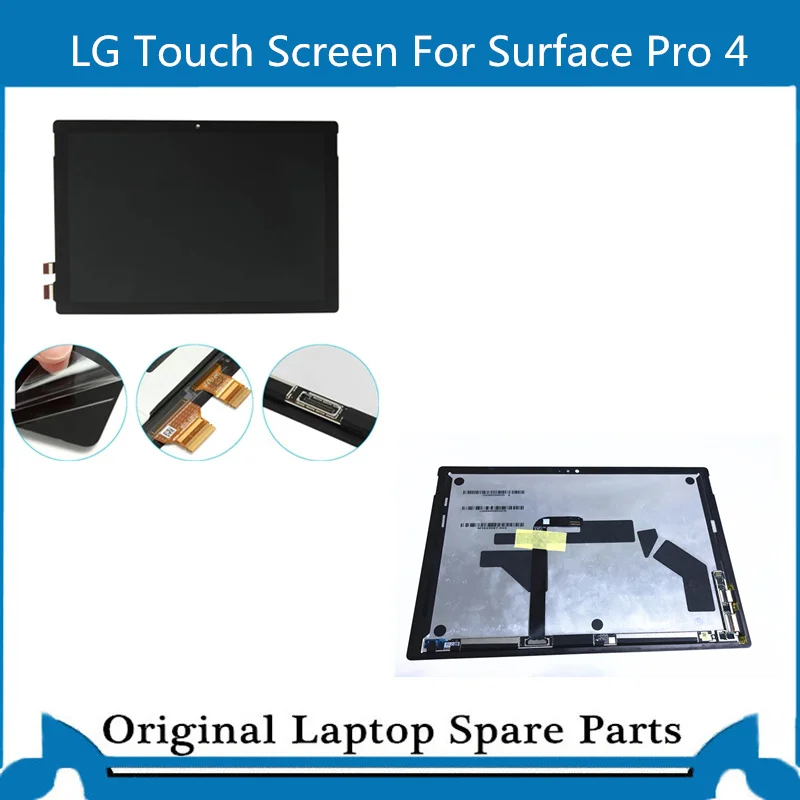 Original LCD  Touch Screen For Microsoft Surface Pro 4 (1742)  Display Digitizer Panel LP123WQ1(SP)(A2)  Adhesive Strip