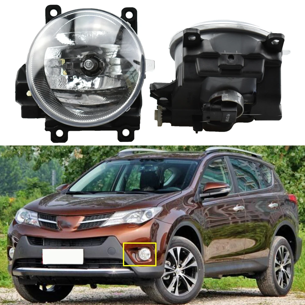 Car Fog Light Assembly For Toyota RAV4 RAV 4 2013 2014 2015 12V Front Bumper Fog Lamp Halogen bulb