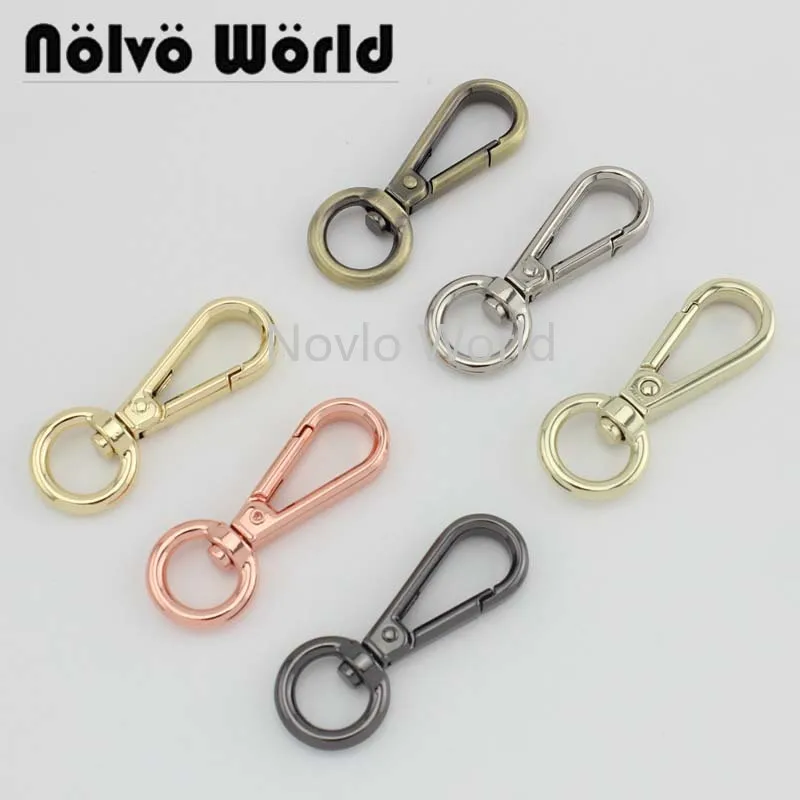 

Nolvo World 5-20-100pcs 6 colors 50*12mm bags strap buckles lobster clasp 1.2cm round carabiner snap hook accessories