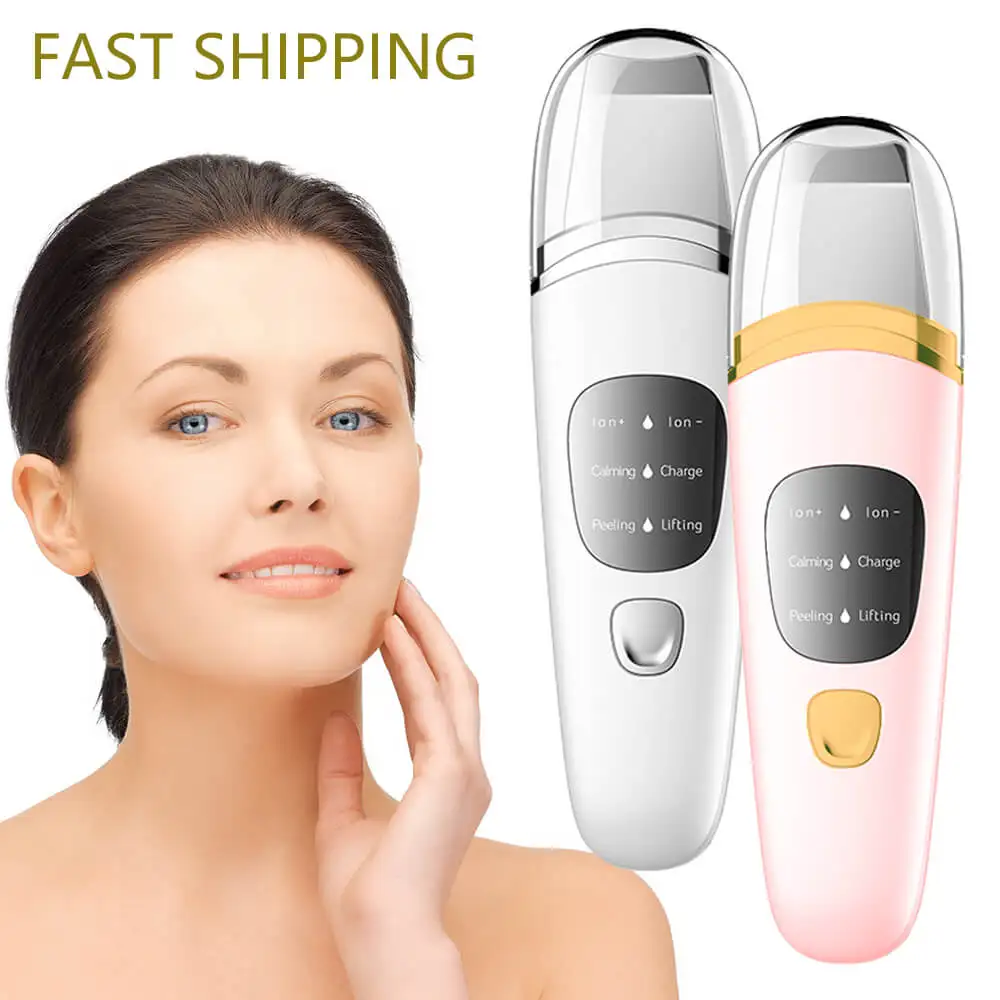 

Ultrasonic Skin Scrubber Deep Face Cleaning Vibration Blackhead Remover Peeling Shovel Clean Pore Reduce Wrinkles Beauty Device