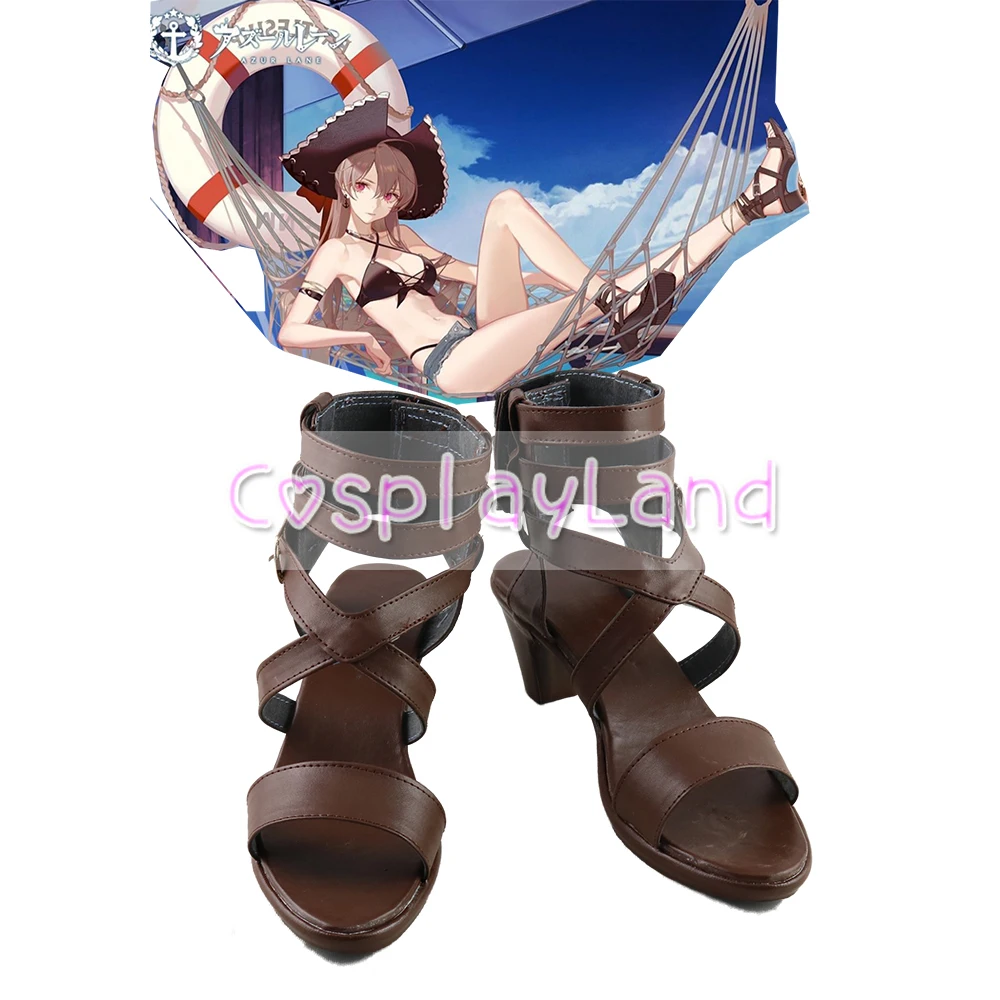 Azur Lane Jean Bart Cosplay Boots Shoes Women High Heel Shoes Costume Customized Halloween Carnival Cosplay Costume Accessories