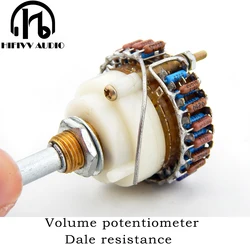 1.0 Channel mono Volume potentiometer 10K/50K/100K/250K Dale 23 Step Attenuator Control For Audio Amplifier Better than ALPS