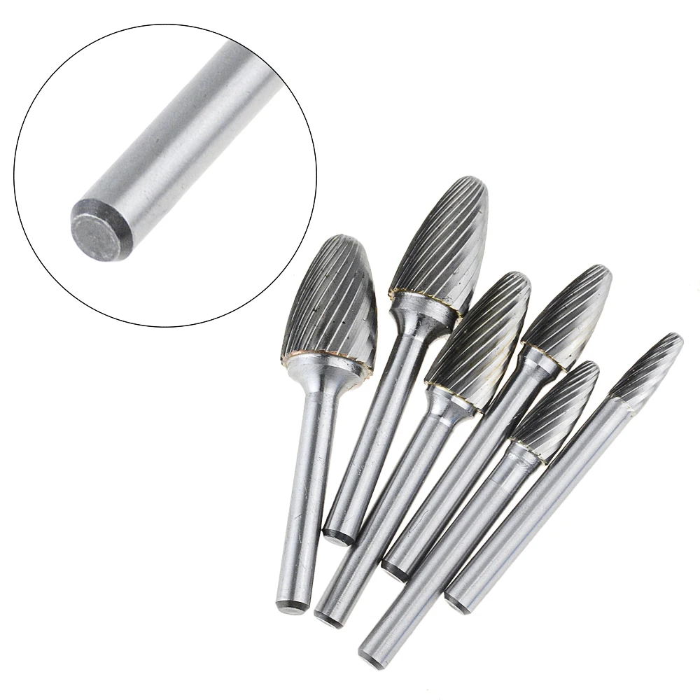 Tree shape file Hand tools metal engraving milling cutter 6-16mm straight shank rotary burr F(FX) cemented carbide rotary 1pc