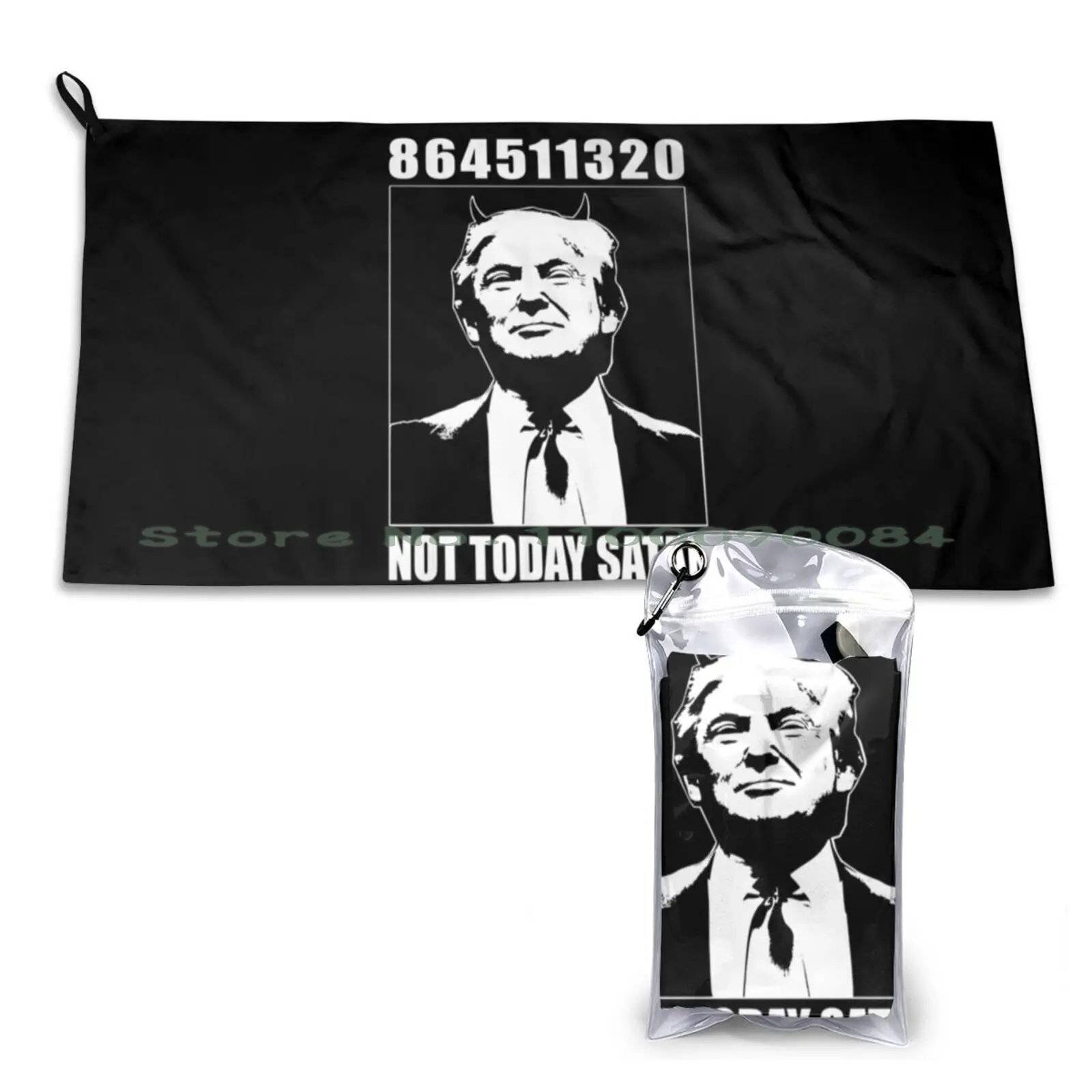 864511320 Anti-Trump Not Today Satan Funny Gift Quick Dry Towel Gym Sports Bath Portable Great Model Kylie Minogue The Face