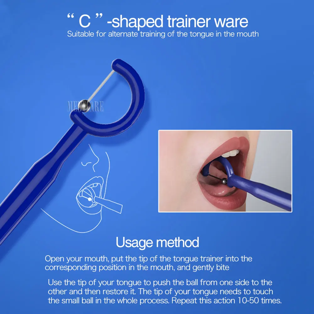 Kinder Mund Tougue Tip Exerciser Trainer Mundpflege Muskelkraft Touge Training Tool Flexibilität Stabilität – Detail 5