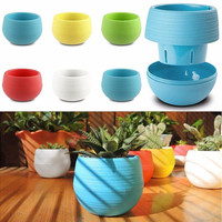 6PCS Flower Pots Mini Flowerpot Garden Groot Plastic Plastic Nursery Pots For Succulent Plants Tray Garden Gadgets Planter